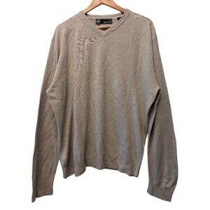 Weatherproof | 100%‎ Acrylic V-Neck Pullover Sweater Minimalist Neutral Size XL